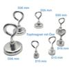 Pot Magnet with Hook/Eye - Neodymium (NdFeB), Zinc-Plated - 20 mm, 10 kg view 3