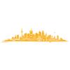 WANDKINGS Wall Decal – Frankfurt Skyline (without River) – 140 x 31 cm – Pastel Orange – Choose from 6 Sizes & 35 Colors view 3