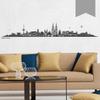 WANDKINGS Wall Decal – Regensburg Skyline (Without River) – 300 x 49 cm – Medium Gray view 1