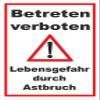 Melis-Folienwerkstatt Danger from Falling Branches Sign, 15 x 10 cm, 3 mm Rigid Foam, Multiple Sizes/Materials, with Drilled Holes view 1