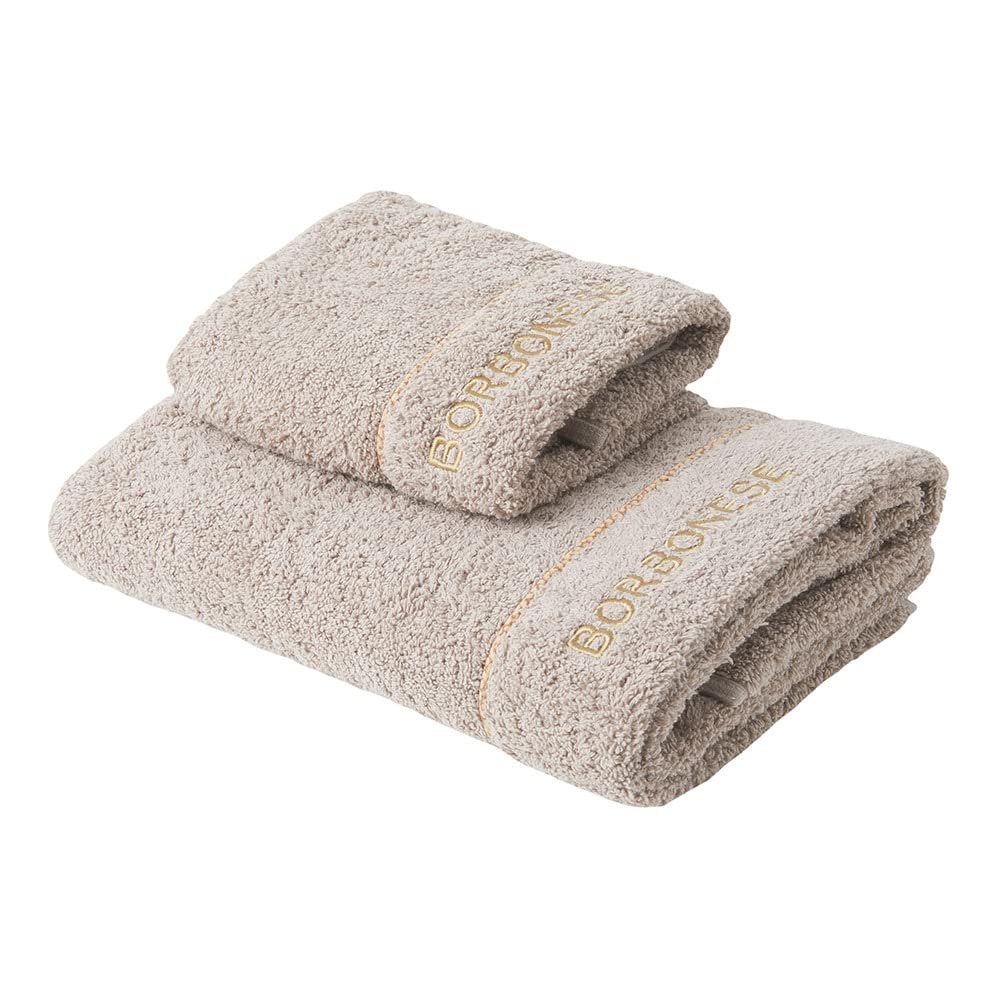 Borbonese Fine OP Set of 2 Hand Towels, Hazelnut