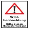 Wildlife Observation Sign – Keep Out of This Area, 30 x 20 cm Sticker, Multiple Sizes/Materials view 1