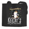 MoonWorks Cotton Tote Bag, Unicorn on Swing, “I’ve Had Enough, I’m Going Swinging,” Black view 1