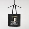 MoonWorks Cotton Tote Bag, Unicorn on Swing, “I’ve Had Enough, I’m Going Swinging,” Black view 4