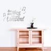 WANDKINGS Wall Decal “Move Aside, I Have to Dance!” – 105 x 70 cm, Silver view 2