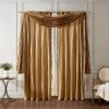 Elrene Athena Faux Silk Crinkle Curtain Set with Valance, 52 x 108 in, Gold view 1