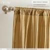 Elrene Athena Faux Silk Crinkle Curtain Set with Valance, 52 x 108 in, Gold view 2