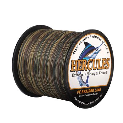 Hercules Super Cast 100–2000 m (109–2196 yd) 6–100 lb Test 4-Strand Braided Fishing Line for Saltwater and Freshwater