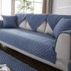 YANGYAYA Solid-Color Plush Sofa Cover, Waterproof, Non-Slip, Thickened, Blue, 110 x 160 cm (43 x 63 in), 1-Piece view 4