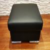 Quattro Meble Black Genuine Leather Storage Ottoman, 60 x 55 x 40 cm view 4
