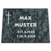 designgrab OlivL001 40 x 40 x 10 cm Olive Green Granite Grave Slab with Inscription view 1