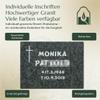 designgrab OlivL001 40 x 40 x 10 cm Olive Green Granite Grave Slab with Inscription view 2