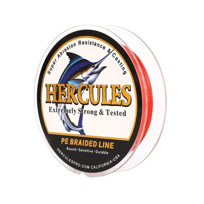 HERCULES Super Cast Braided Fishing Line, 100 m–2,000 yd, 10–300 lb Test, 8-Strand