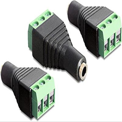 3x Delock 65455 3.5 mm Stereo Jack Female to 3-Pin Terminal Block Adapter