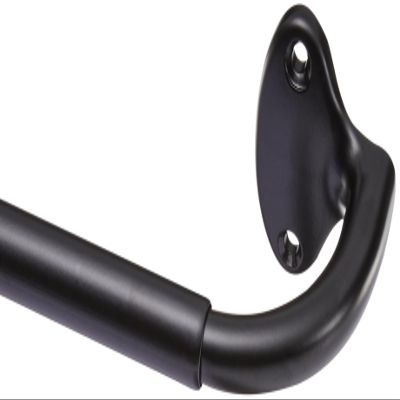 Amazon Basics Curved Indoor Curtain Rod, Adjustable, 122–224 cm, Black