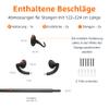 Amazon Basics Curved Indoor Curtain Rod, Adjustable, 122–224 cm, Black view 4