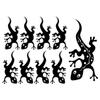 WANDKINGS Wall Decal - Gecko Family with 9 Geckos - 40 x 28 cm - Black view 3