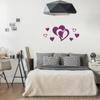 WANDKINGS Wall Decal – Double Heart with 6 Hearts – 130 x 59 cm – Aubergine view 2