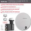 DUR-line MDA 80 Light Gray Digital 6-User Satellite Dish System with UK 104 Unicable LNB view 2