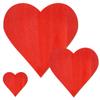 Red Wooden Hearts – Decorative Cutouts, 5–40 cm (27 × 27 cm) view 1