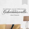WANDKINGS Wall Decal – “The most beautiful thing we can experience is the mysterious.” (Albert Einstein) – 140 x 39 cm – Light Gray – Choose from 5 Sizes & 35 Colors view 1
