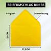25 B6 Envelopes, Honey Yellow, 12 × 17.5 cm, Wet Adhesive, 120 gsm view 2