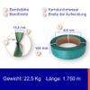 1 Roll PET Strapping Band 15.5 × 0.70 mm | 406 mm Core | 1,750 m Length | Embossed, Recyclable view 3