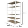 shelfplaza Home 200 x 80 x 60 cm Heavy-Duty Shelving Unit, White, 6 Shelves, 145 kg Each view 2