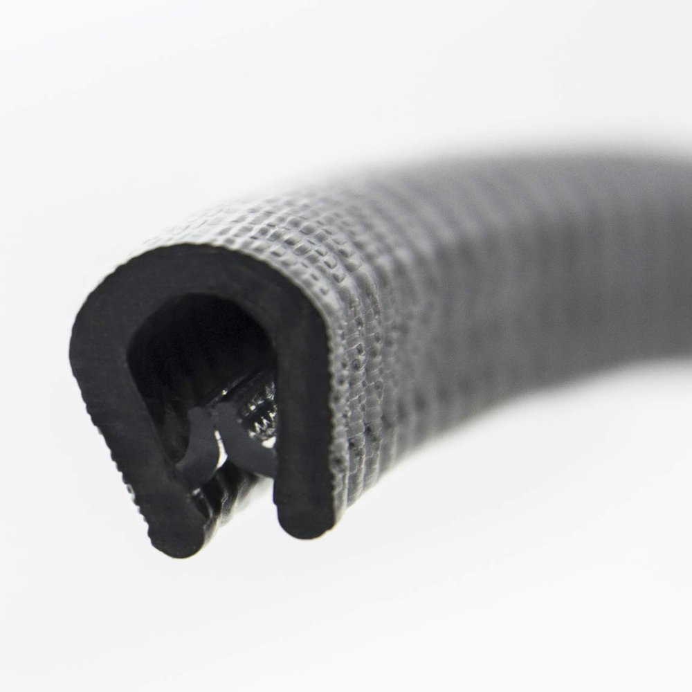 SMI KS1-4S-POM Edge Guard Profile, 1–4 mm, Black PVC, 100 m