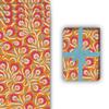 Kartenkaufrausch Set of 4 Sheets: 1970s Orange Art Nouveau Floral Gift Wrapping Paper, 32 x 48 cm view 3