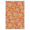 Kartenkaufrausch Set of 4 Sheets: 1970s Orange Art Nouveau Floral Gift Wrapping Paper, 32 x 48 cm view 4