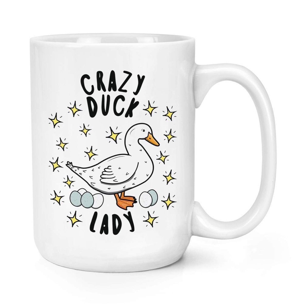 Crazy Duck Lady Stars 15 oz Large Mug