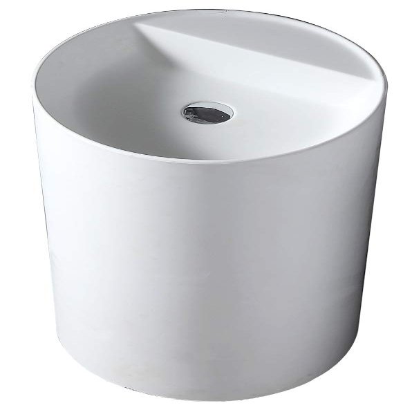 Bernstein Bathroom Shop TWZ65 Freestanding Washbasin, Solid Stone Mineral Cast - 45 x 45 x 85 cm