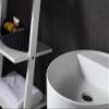 Bernstein Bathroom Shop TWZ65 Freestanding Washbasin, Solid Stone Mineral Cast - 45 x 45 x 85 cm view 4