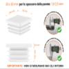 EMFA Ribbed Plugs 30 x 30 mm White for Square Tubes, 10-Pack view 4
