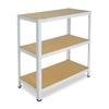 shelfplaza Home 90x70x30 cm Heavy-Duty Shelving Unit, White, 3 Shelves, 175 kg Each view 1
