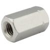 Hex Coupling Nuts M10 x 20, 2-Pack, A2 Stainless Steel view 1