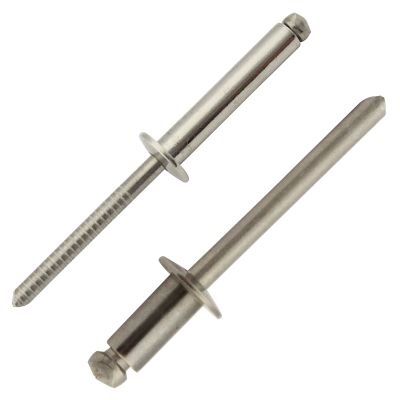 Flat-Head Blind Rivets, 3.2 x 6 mm, 20 pcs, DIN 7337 Form A, A2 Stainless Steel