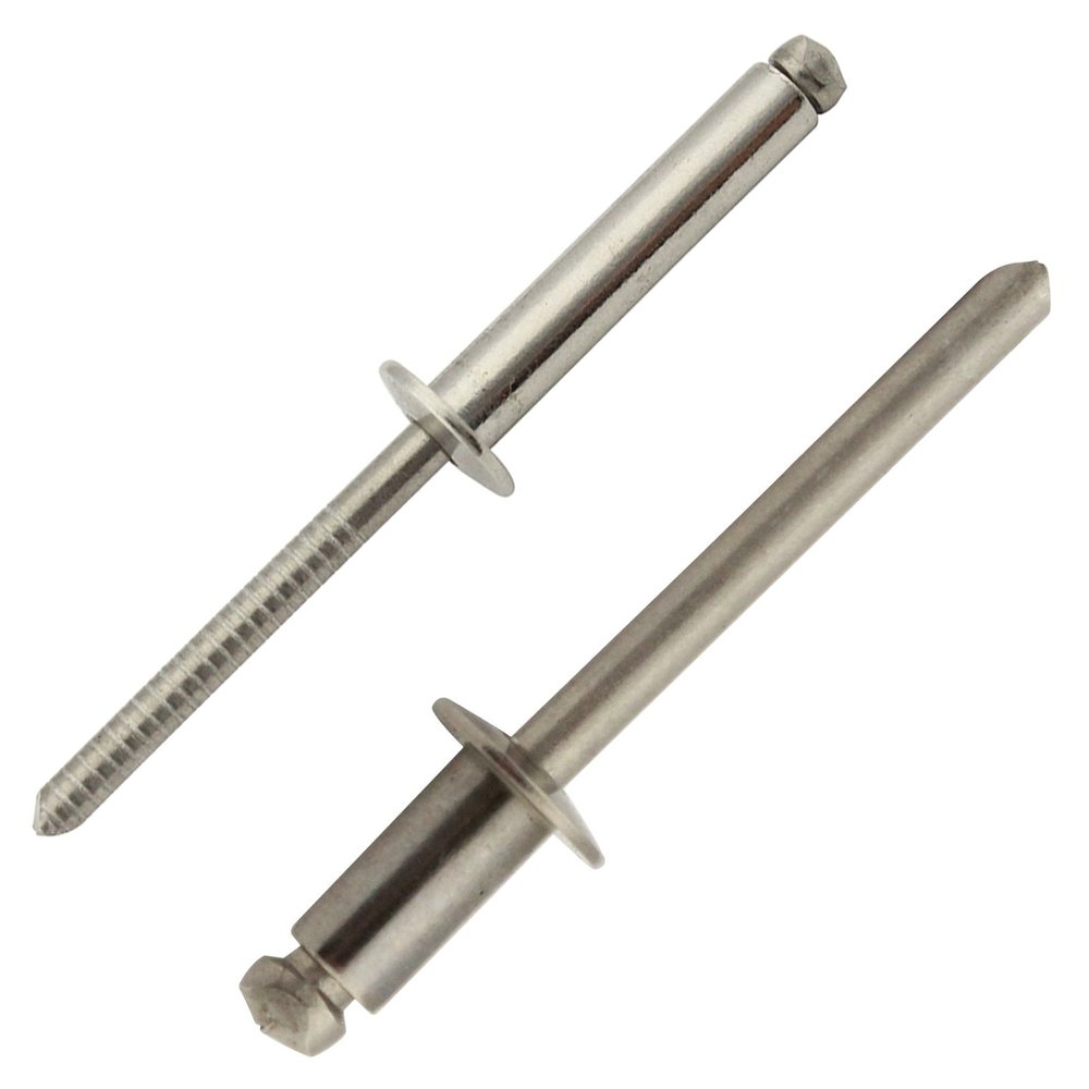 Flat-Head Blind Rivets, 3.2 x 6 mm, 20 pcs, DIN 7337 Form A, A2 Stainless Steel
