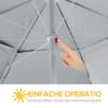 Outsunny 2-in-1 Wind-Resistant Beach Umbrella with Side Walls, 210 cm, Dark Green view 4
