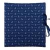bettina bruder A4 Project Folder – 30 Clear Sleeves, Blue-and-White Anchor Print, Vichy Check Interior view 1