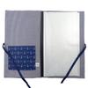 bettina bruder A4 Project Folder – 30 Clear Sleeves, Blue-and-White Anchor Print, Vichy Check Interior view 2