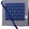 bettina bruder A4 Project Folder – 30 Clear Sleeves, Blue-and-White Anchor Print, Vichy Check Interior view 3
