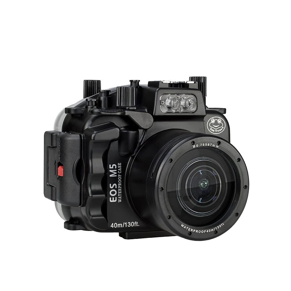 SeaFrogs Underwater Housing for Canon EOS M5, 40 m/130 ft, with 22 mm Lens