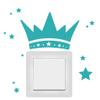 Light Switch Sticker “Little Crown with Stars” by Wandtattoo-Loft, 30 Colors, Light Green view 3