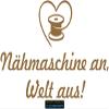 CLICKANDPRINT “Sewing Machine On, World Off” Wall Decal, 240 x 59.4 cm, Copper view 1