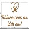 CLICKANDPRINT “Sewing Machine On, World Off” Wall Decal, 240 x 59.4 cm, Copper view 3
