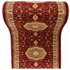 ISKANDER Runner Rug, Burgundy/Red/Beige, Oriental Pattern, 3D Effect, Dense Thick Pile, 90 x 550 cm view 1