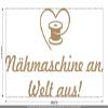 CLICKANDPRINT Sewing Machine On, World Off Wall Decal, 31.5 x 17.9 in, Light Brown view 3