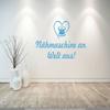 CLICKANDPRINT “Sewing Machine On, World Off” Wall Decal, 20 x 11.4 cm, Light Blue view 2